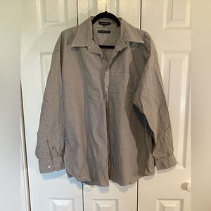 Tommy Hilfiger - Big Men’s Weekend Classics Brown Plaid Shirt - Sz 17-1/2”